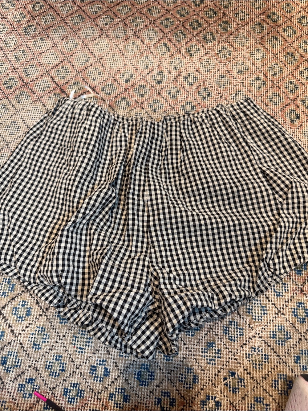 Posse Black & White Gingham Bloomer Shorts